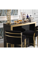 Gold Black Velvet Bar Stool | Eichholtz Scott |