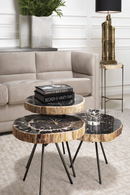 Petrified Wood Coffee Table Set | Eichholtz De Soto | Oroatrade.com