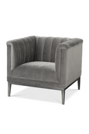 Gray Velvet Barrel Chair | Eichholtz Raffles | Oroatrade.com