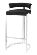 Black Velvet Bar Stool | Eichholtz Dante |