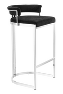Black Velvet Bar Stool | Eichholtz Dante |