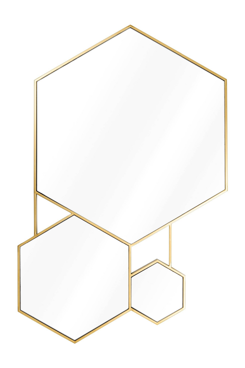 Gold Hexagon Trio Wall Mirror | Eichholtz Hexa | OROA TRADE