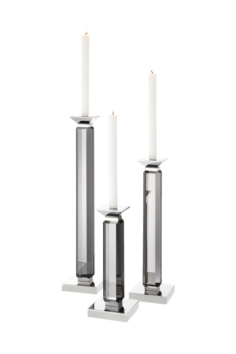 Glass Pillar Candleholders | Eichholtz Livia | OROA TRADE