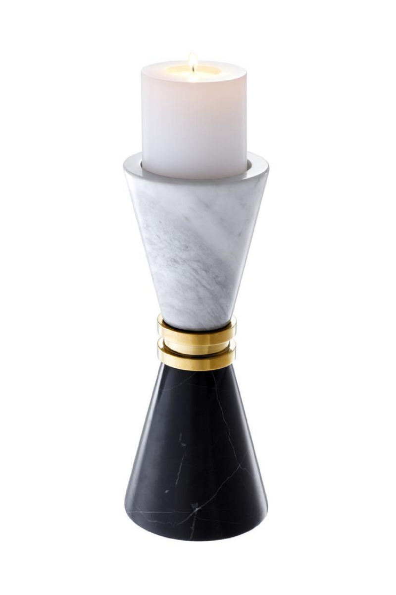 Marble Hourglass Candle Holder | Eichholtz Diabolo | OROA TRADE