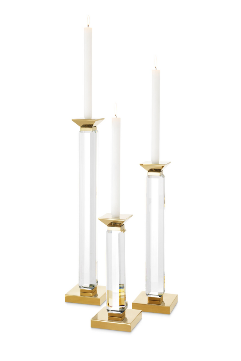 Gold Stick Candle Holder Set of 3 | Eichholtz Livia | OROA TRADE