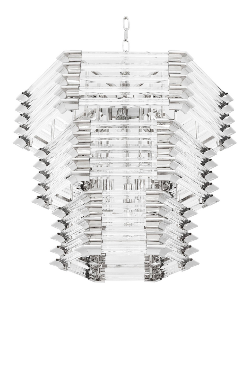 Layered Hexagonal Glass Chandelier | Eichholtz Wren | OROA TRADE