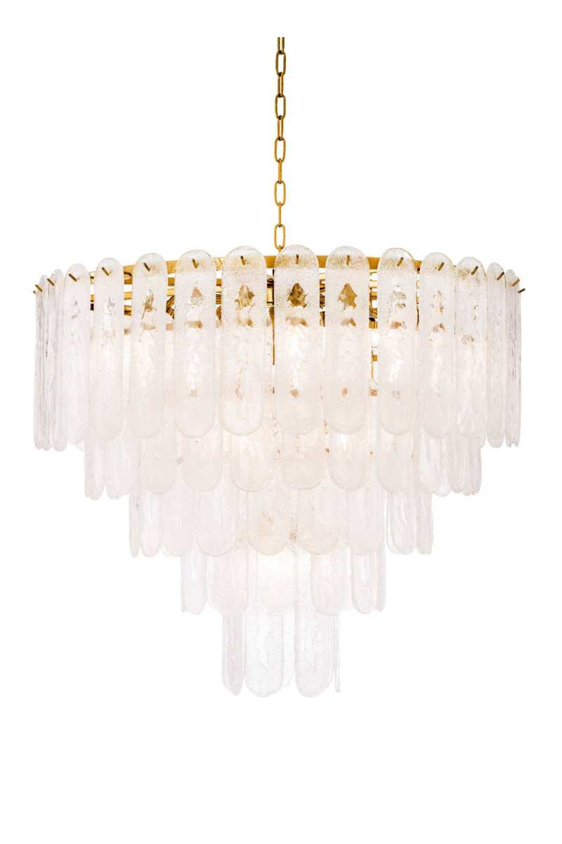 Frosted Glass Chandelier | Eichholtz Riveria | OROA TRADE