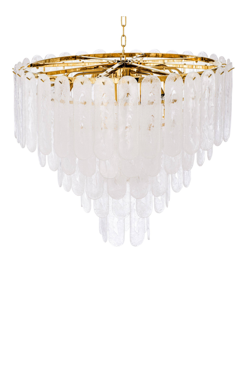 Frosted Glass Chandelier | Eichholtz Riveria | OROA TRADE