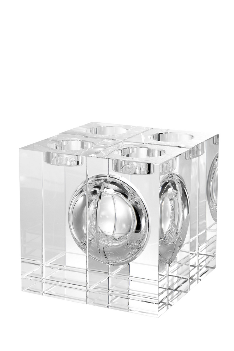 Crystal Glass Tealight Holder Set of 4 | Eichholtz Argenta | OROA TRADE