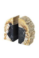 Petrified Wood Bookends | Eichholtz Opia | OROA TRADE