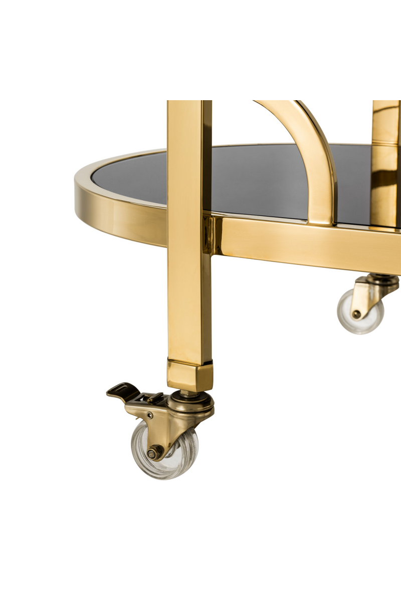 Black Glass Gold Bar Cart | Eichholtz Oakhurst |