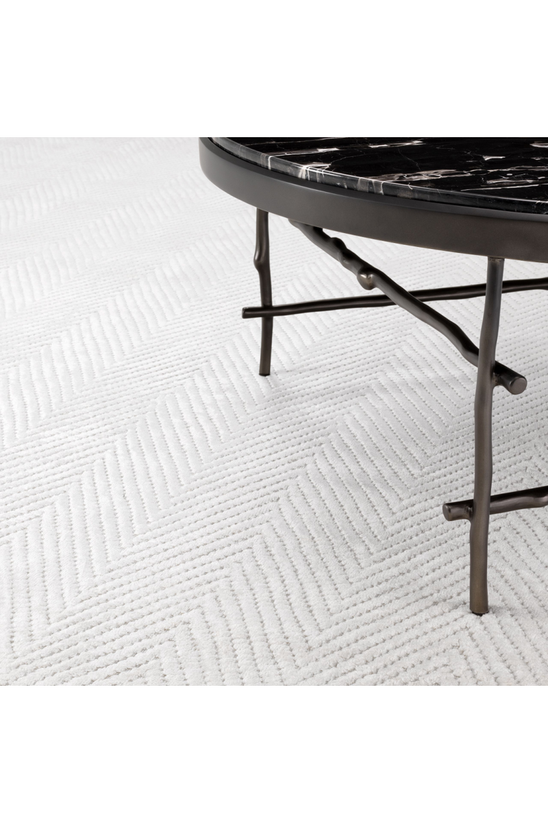 Off-White Carpet 7' x 10' | Eichholtz Herringbone | Oroatrade.com