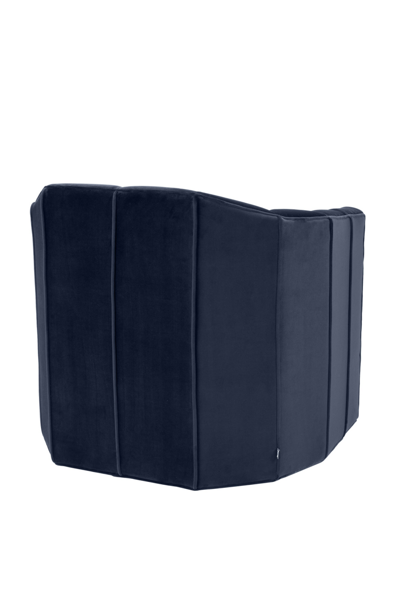 Blue Velvet Panelled Swivel Chair | Eichholtz Delancey | Oroatrade.com