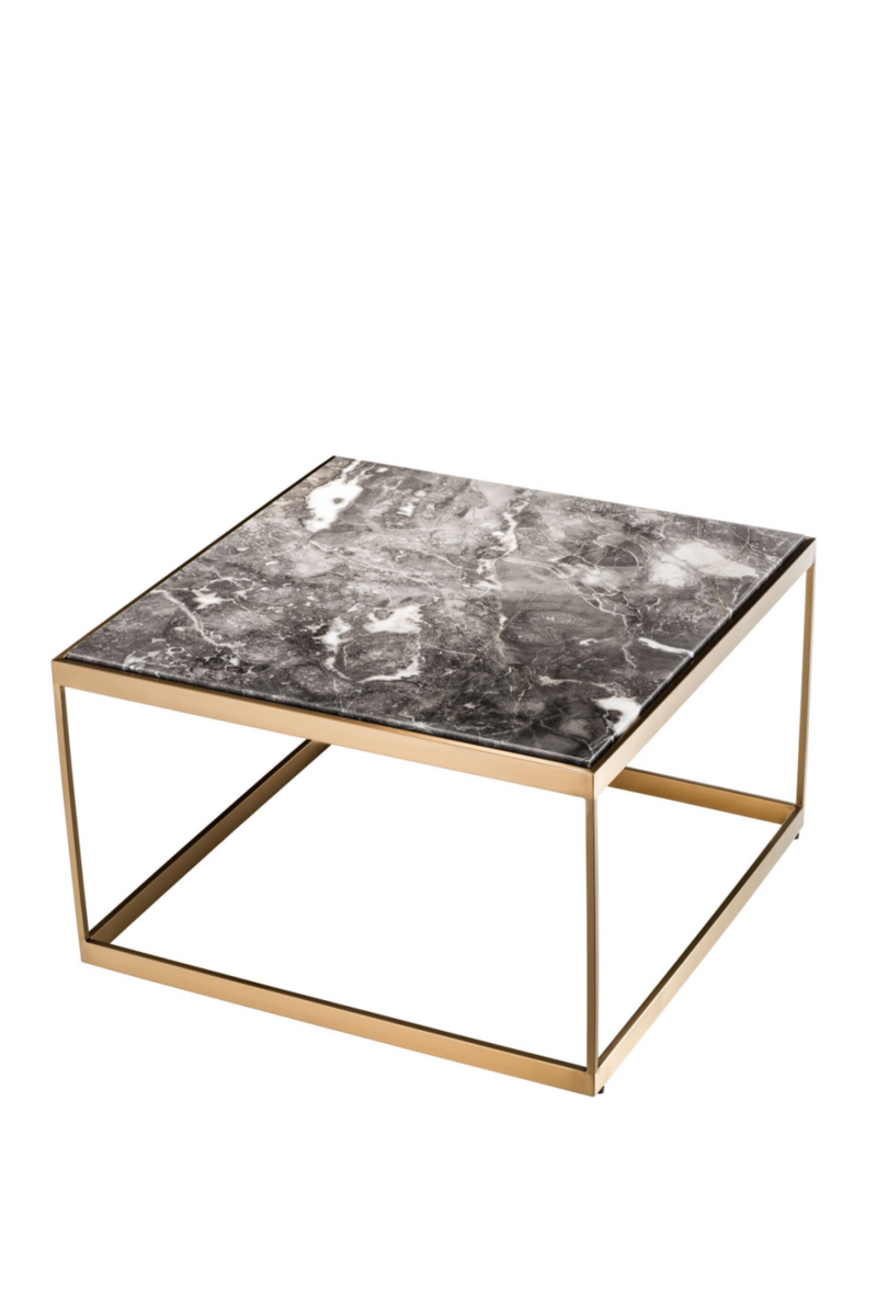 Marble Top Brass Frame Side Table | Eichholtz La Quinta | OROATRADE.com