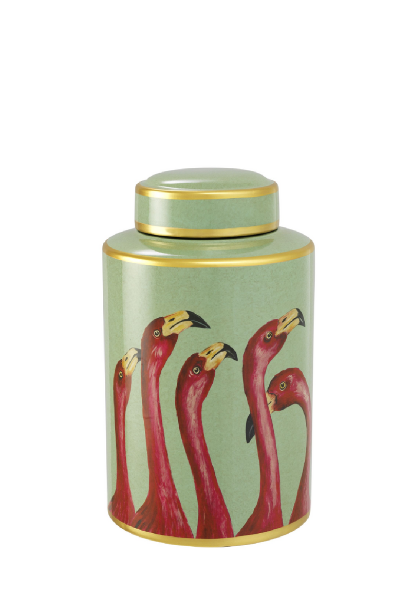 Porcelain Jar Set | Eichholtz Flamingo | OROA TRADE
