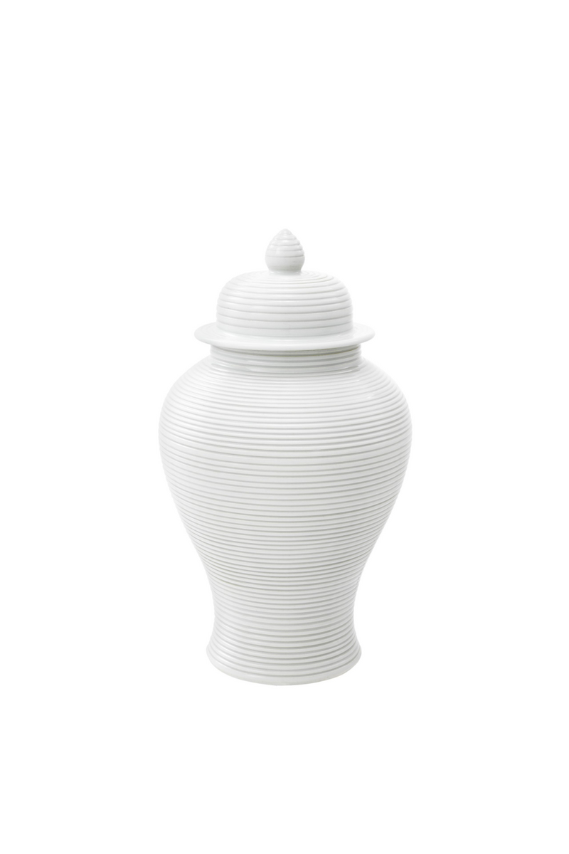 White Porcelain Jar | Eichholtz Celestine S | Oroatrade.com
