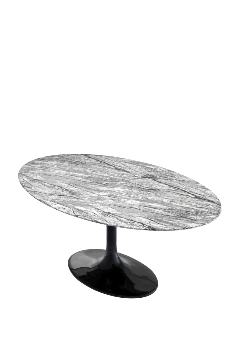 Gray Marble Oval Dining Table | Eichholtz Solo | OROA TRADE