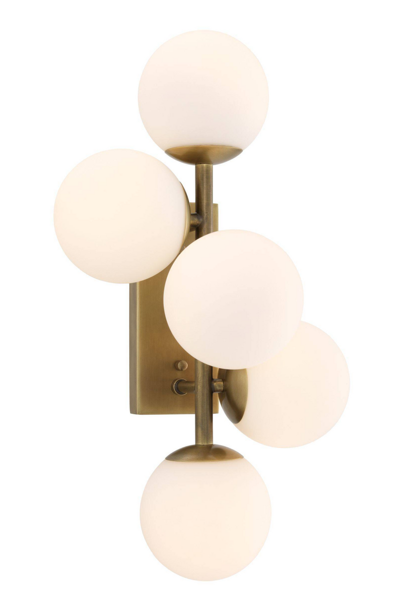White Glass Multi Globe Wall Lamp | Eichholtz Libris | OROA TRADE
