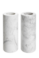 White Marble Tealight Holders (2) | Eichholtz Tobor | Oroatade.com