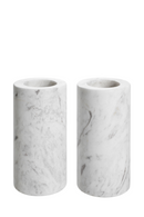 White Marble Tealight Holders (2) | Eichholtz Tobor | Oroatade.com