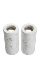 White Marble Tealight Holders (2) | Eichholtz Tobor | Oroatade.com