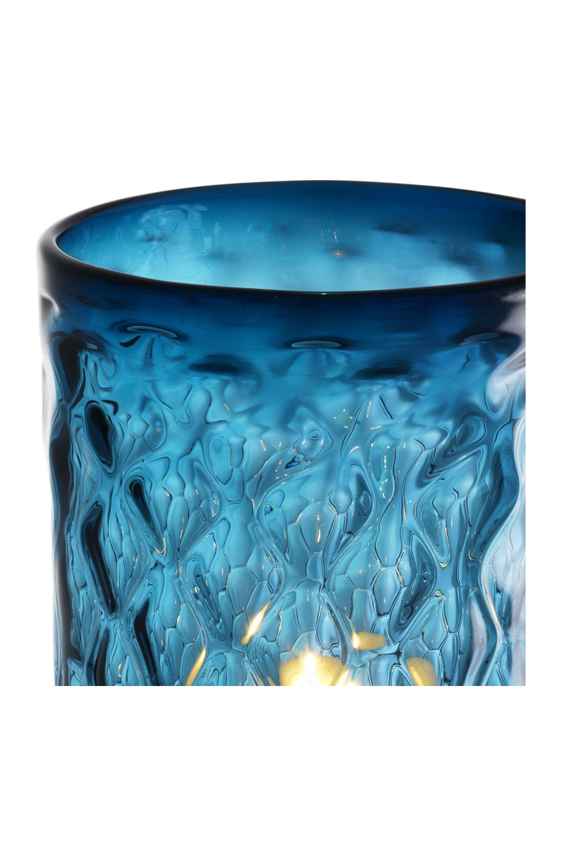 Blue Glass Hurricane - L | Eichholtz Aquila | OROA TRADE