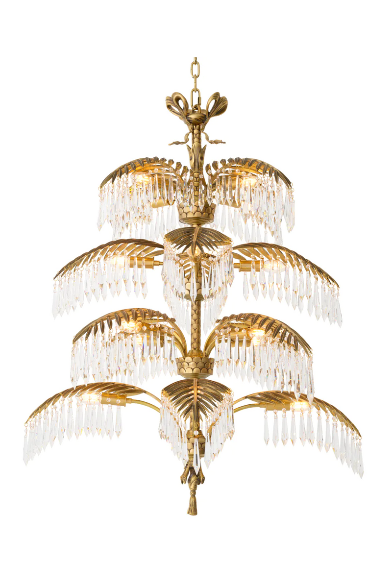 Vintage Brass Crystal Chandelier XL | Eichholtz Hildebrandt | Oroatrade.com