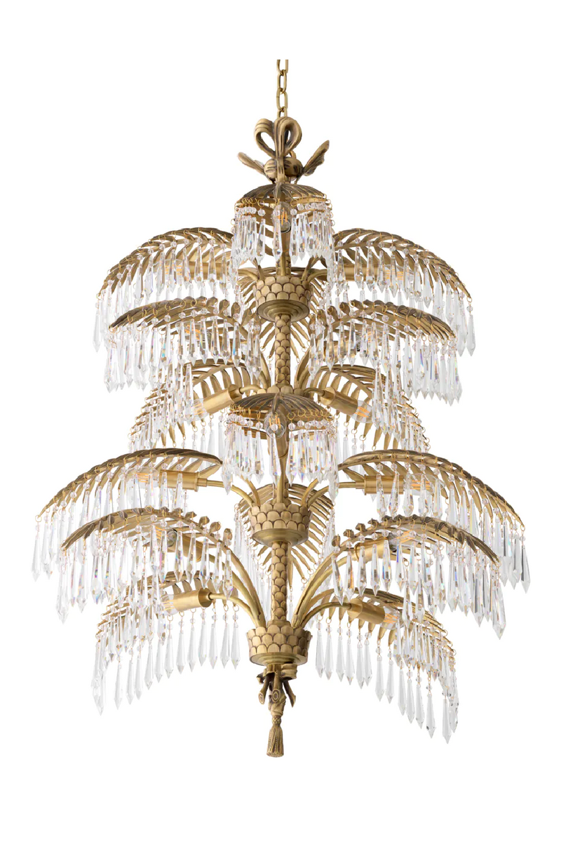 Vintage Brass Crystal Chandelier XL | Eichholtz Hildebrandt | Oroatrade.com