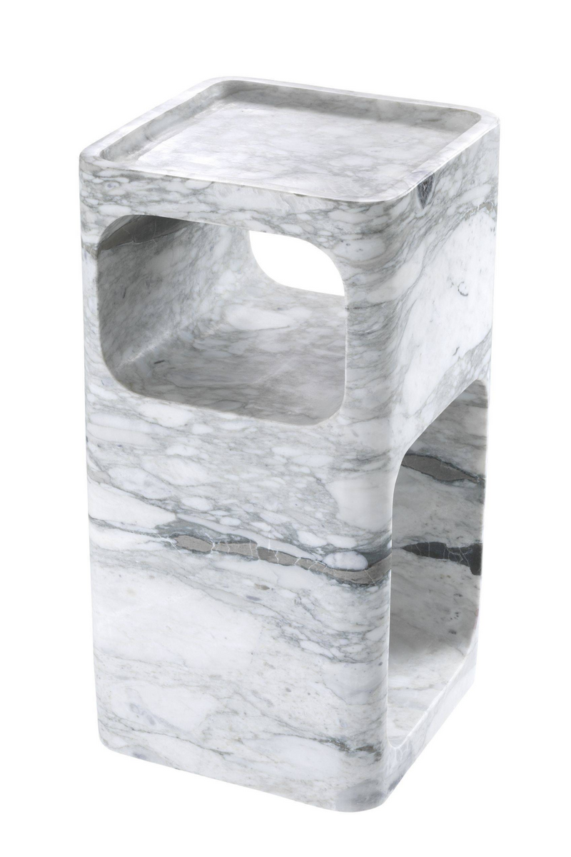 White Marble Side Table | Eichholtz Adler | Oroatrade.com