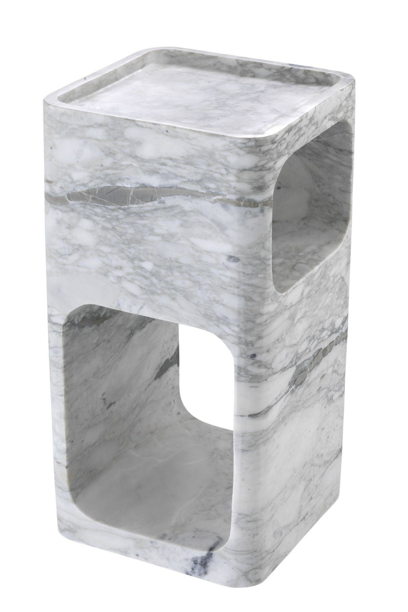 White Marble Side Table | Eichholtz Adler | Oroatrade.com