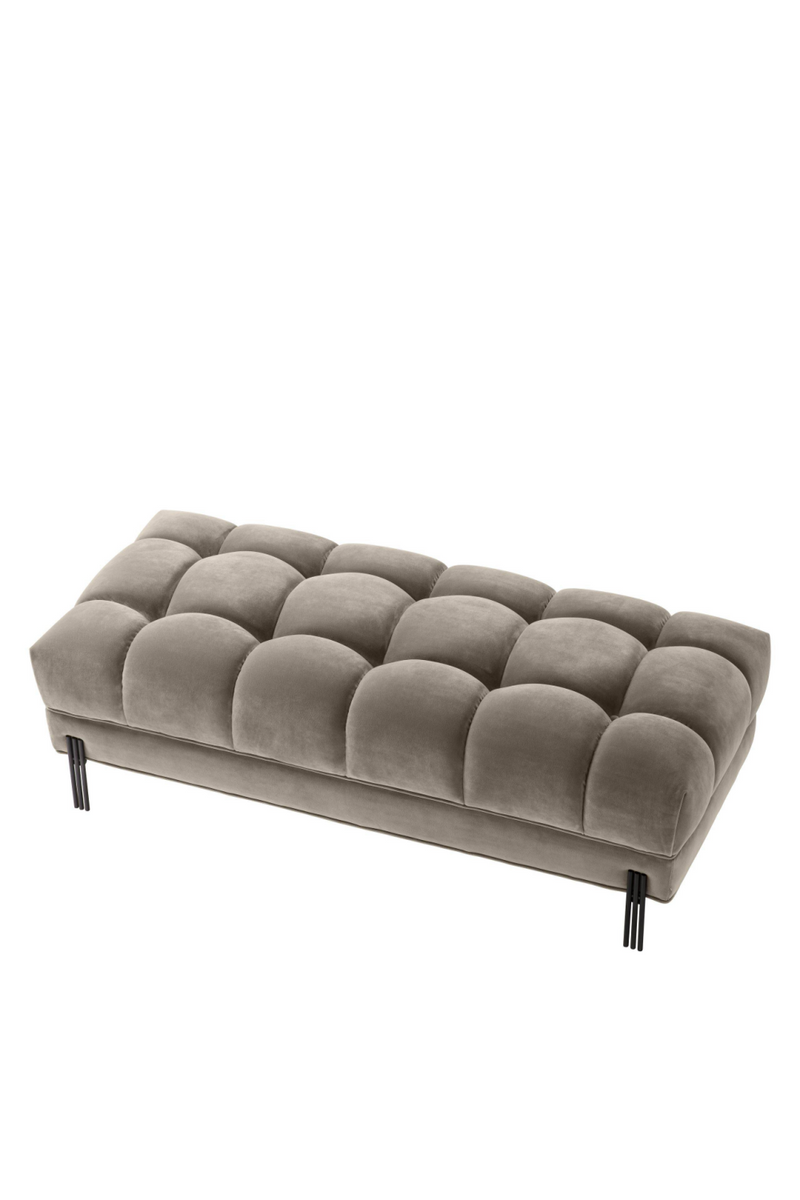 Greige Tufted Upholstered Bench | Eichholtz Sienna | OROA TRADE