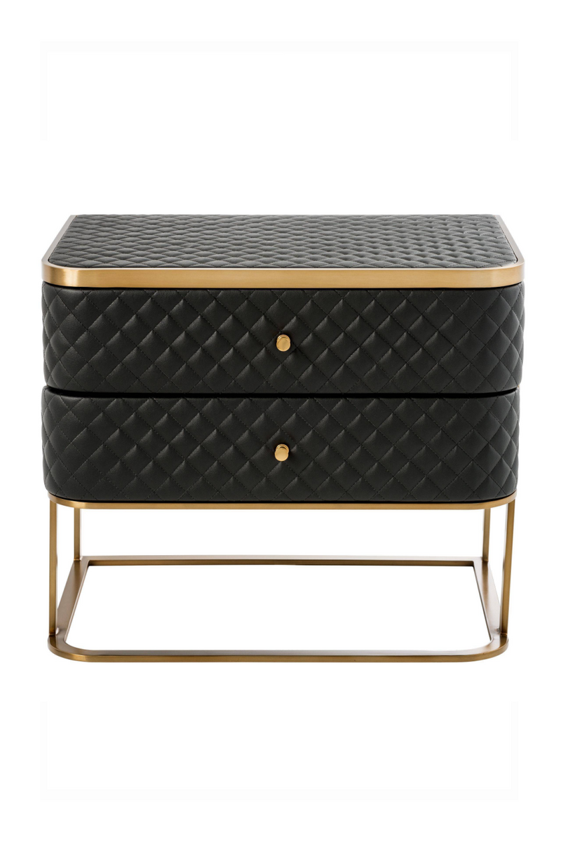 Black Leather Side Table | Eichholtz Monfort | OROA TRADE