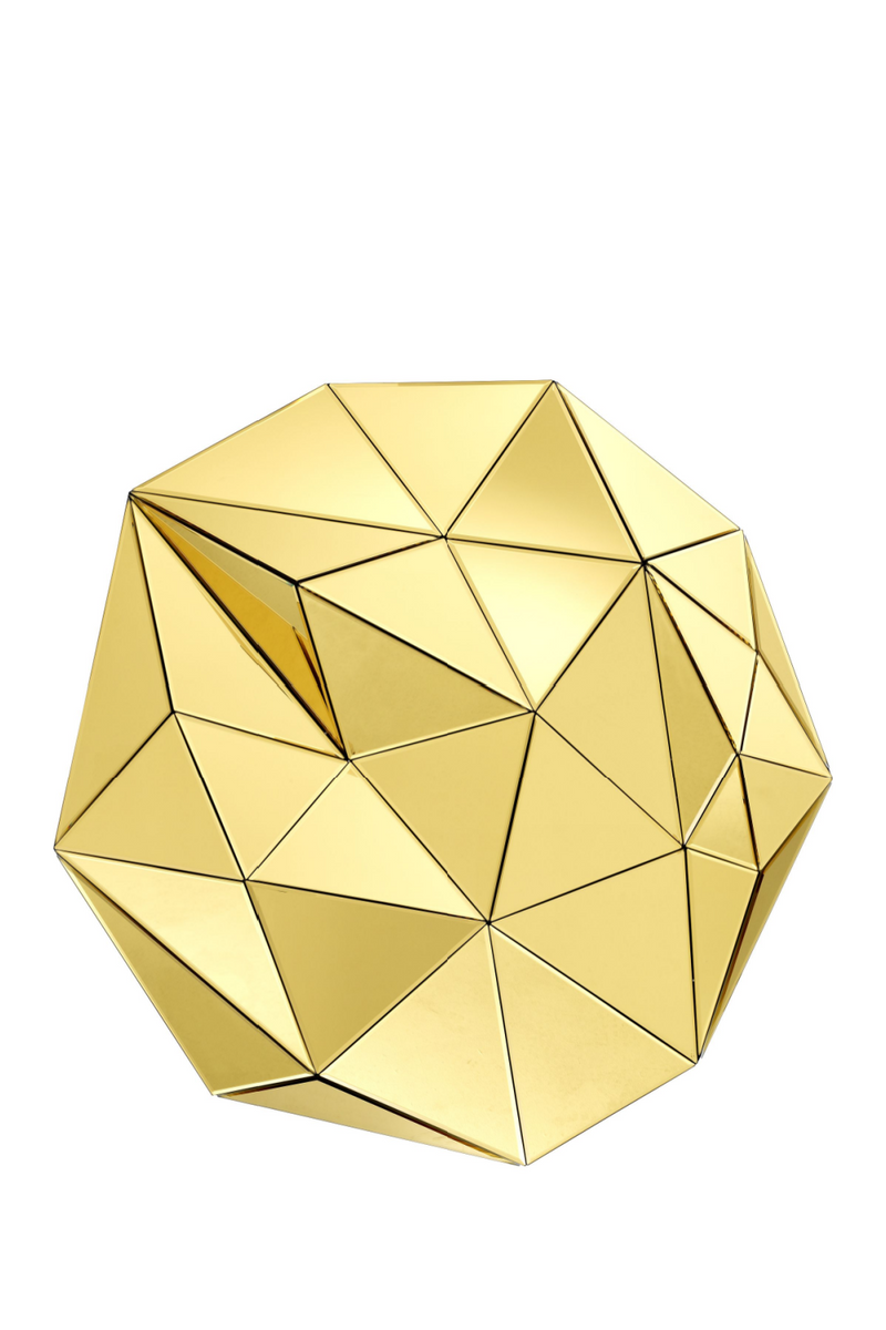 Gold 3D Faceted Mirror | Eichholtz Topanga | OROA TRADE