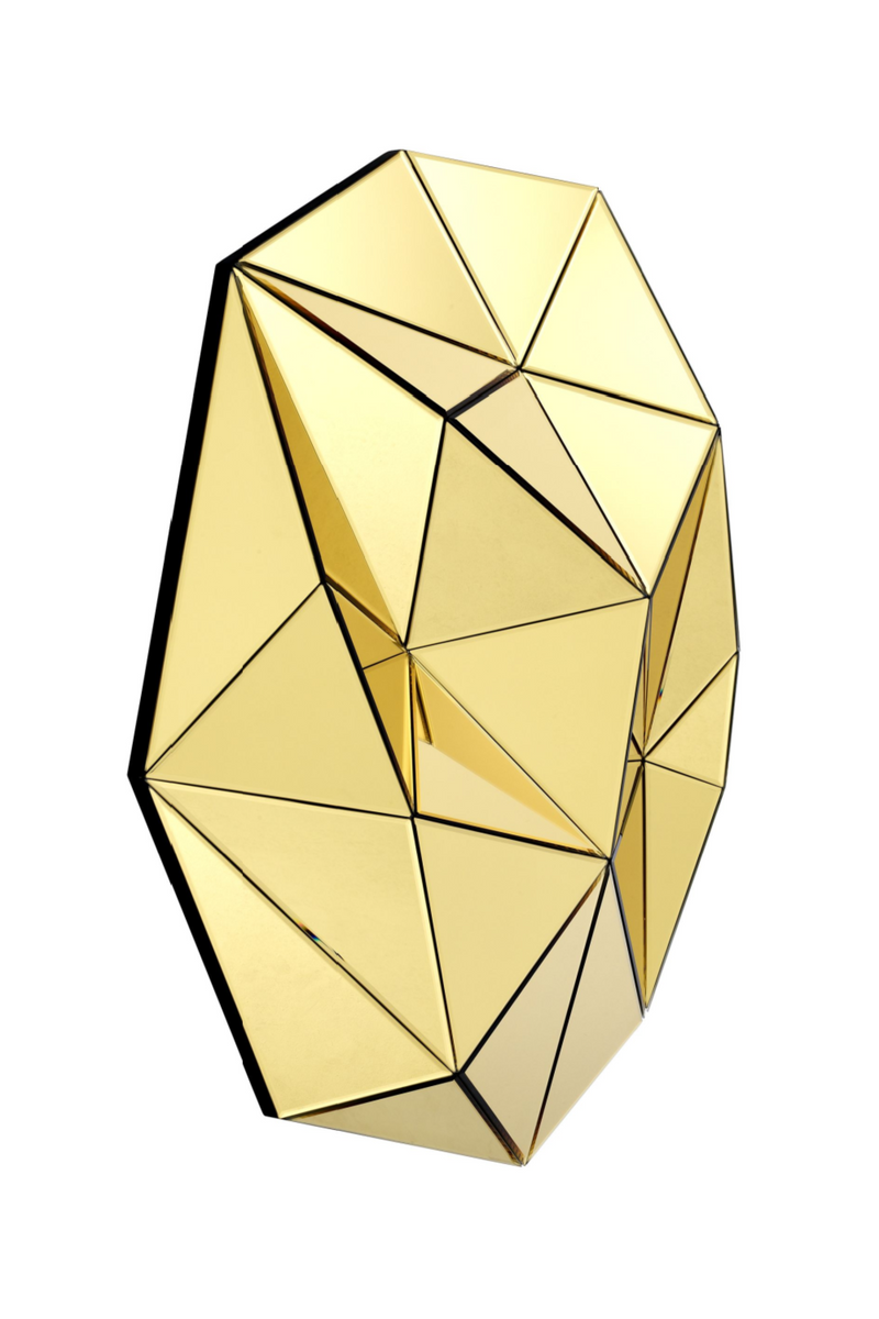 Gold 3D Faceted Mirror | Eichholtz Topanga | OROA TRADE
