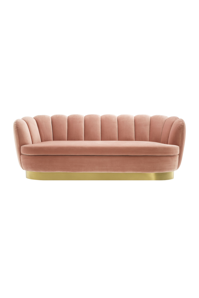 Blush Velvet Scalloped Sofa | Eichholtz Mirage | Oroatrade.com