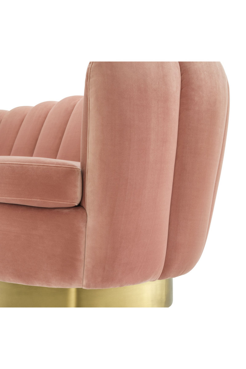 Blush Velvet Scalloped Sofa | Eichholtz Mirage | Oroatrade.com