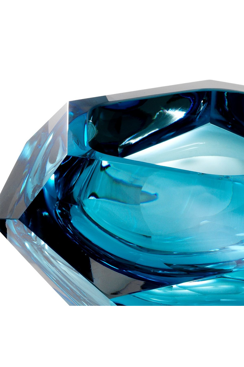 Blue Crystal Glass Bowl | Eichholtz Las Hayas | OROA TRADE