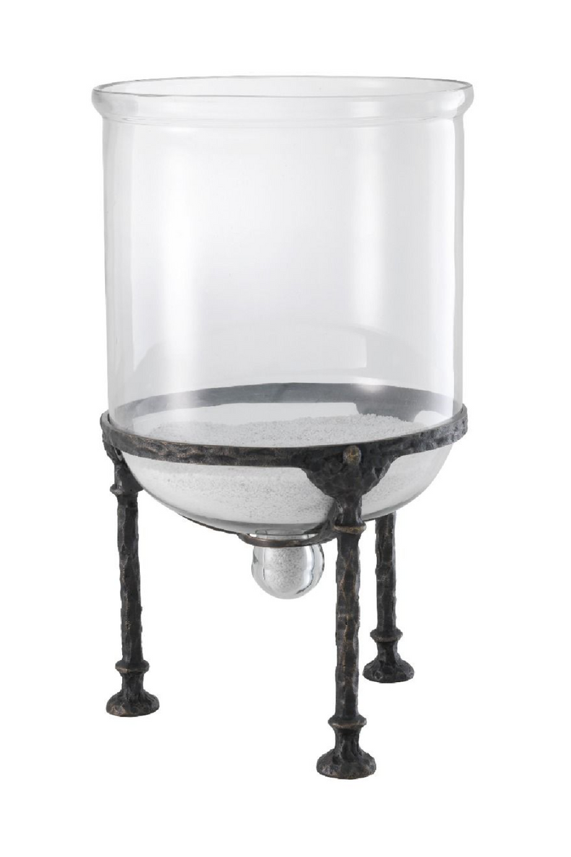 Bronze Glass Bell Jar Hurricane | Eichholtz Grace | OROA TRADE