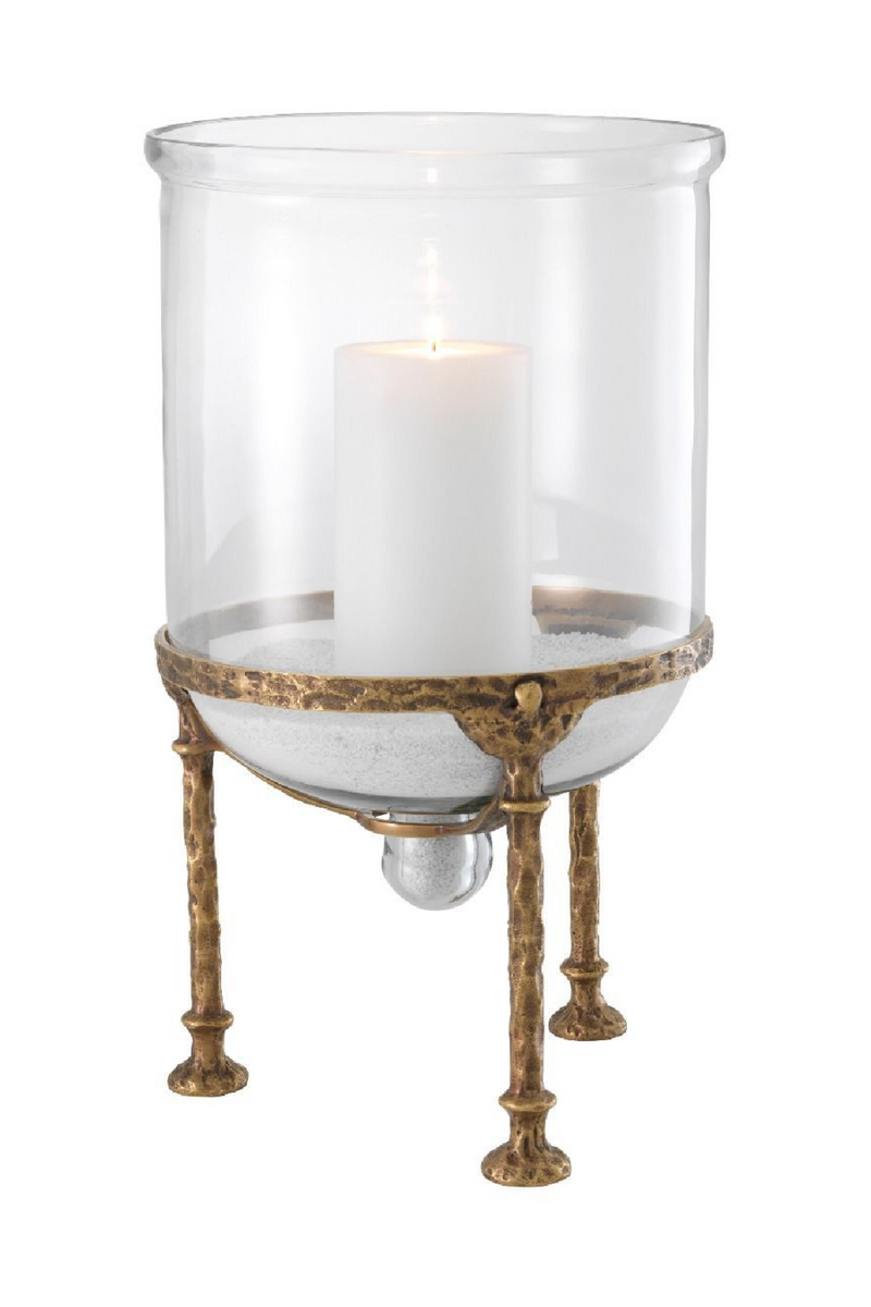 Brass Glass Bell Jar Hurricane | Eichholtz Grace | Oroatrade.com