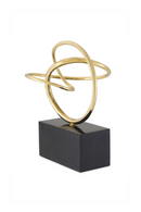 Black Granite Base Abstract Polished Brass Object | Eichholtz Frank