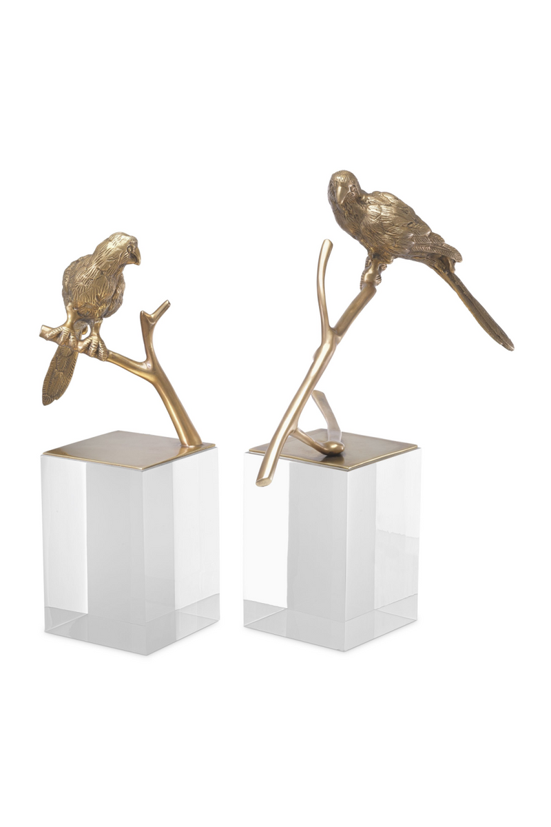Antique Brass Bird Figurine Set (2) - Eichholtz Morgana | OROA TRADE