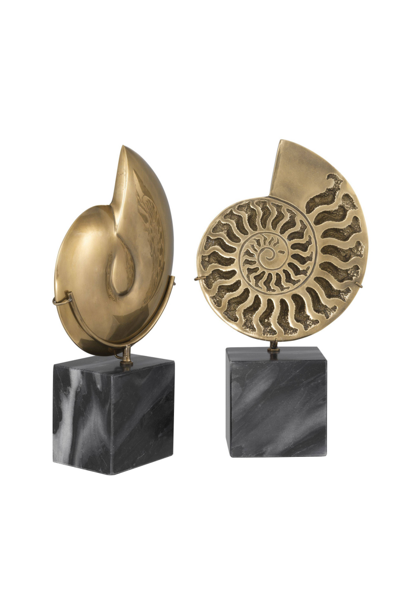 Vintage Brass Object Set of 2  | Eichholtz Ammonite | Oroatrade.com