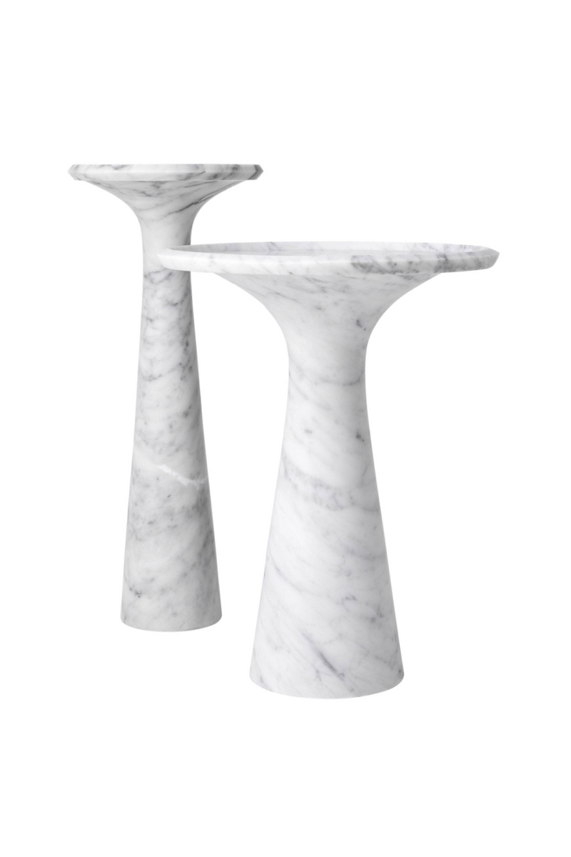 White Marble Side Table | Eichholtz Pompano | OROATRADE.com