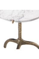White Marble Brass Side Table | Eichholtz Cortina | Oroatrade.com