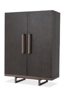Mocha Straight Oak Veneer Wine Cabinet | Eichholtz Harrison | OROA TRADE