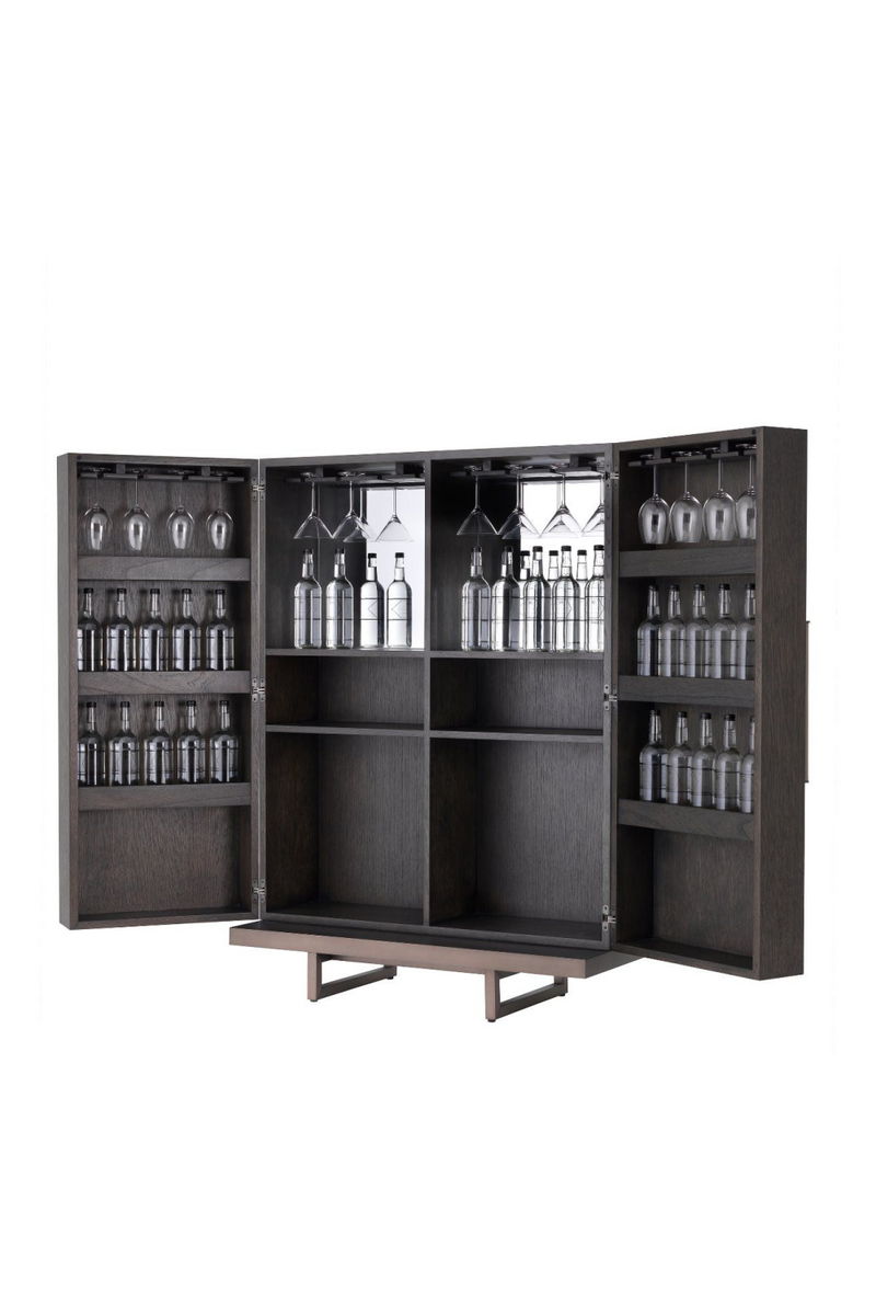 Mocha Straight Oak Veneer Wine Cabinet | Eichholtz Harrison | OROA TRADE