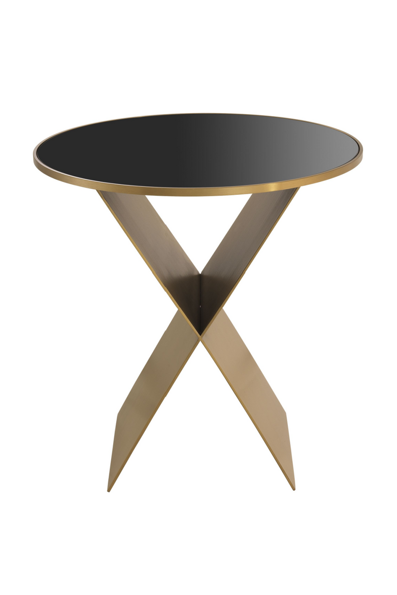 Round Brass X-Legged Side Table S | Eichholtz Fitch | OROA TRADE