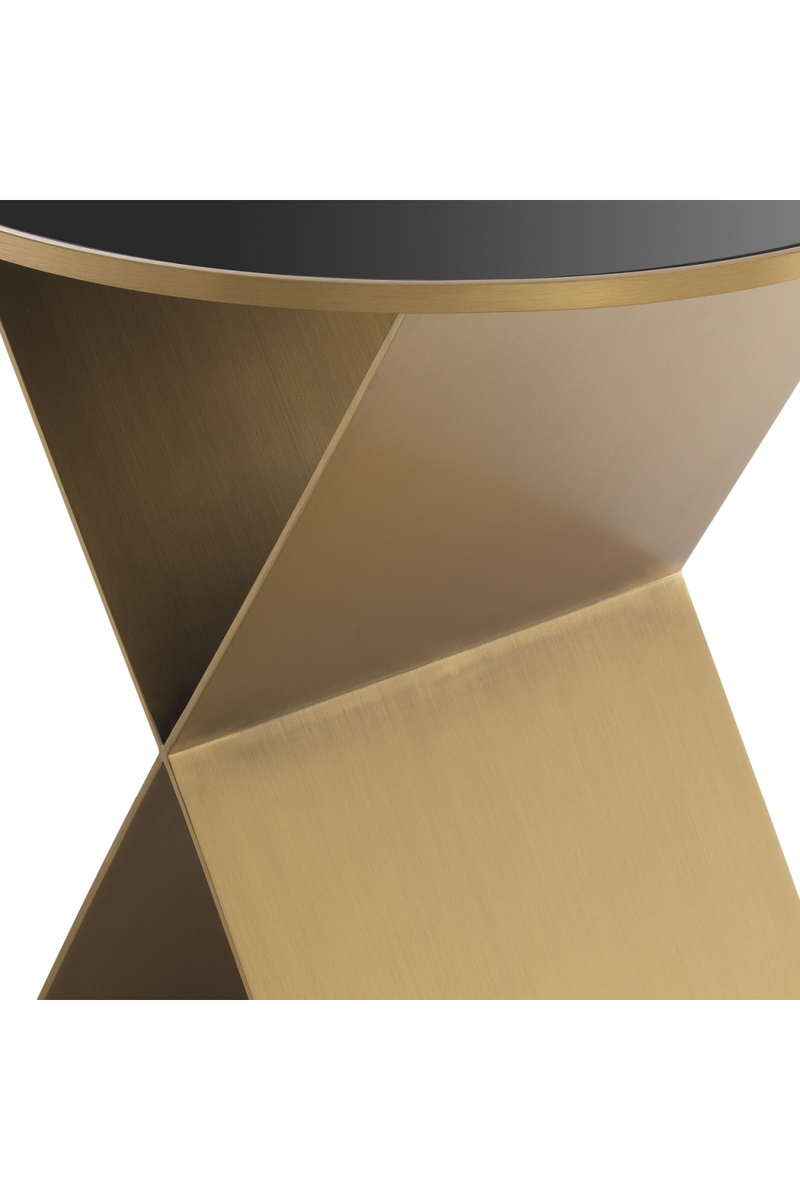 Round Brass X-Legged Side Table S | Eichholtz Fitch | OROA TRADE