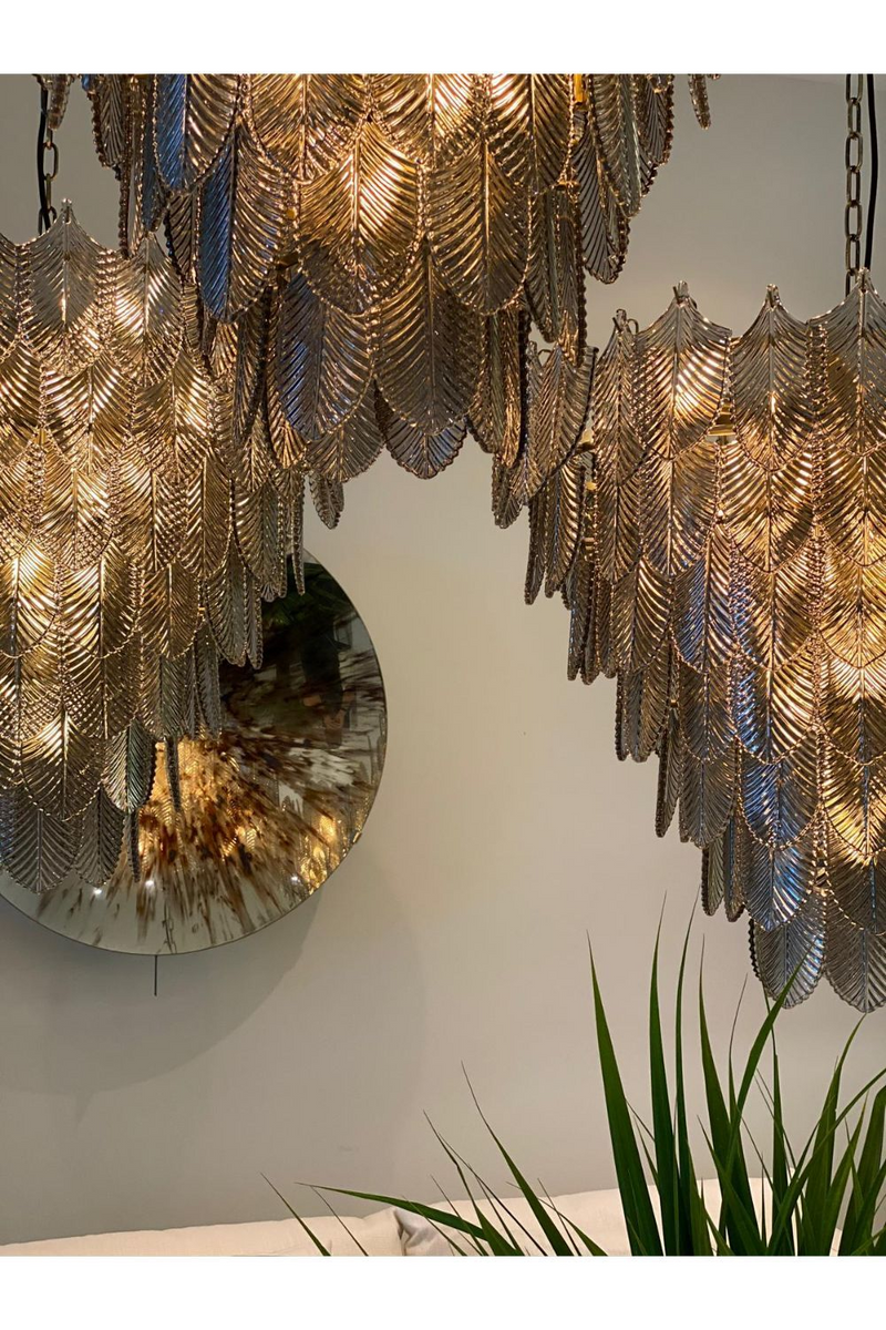 Smoked Glass Layered Chandelier | Eichholtz Verbier L | OROA TRADE