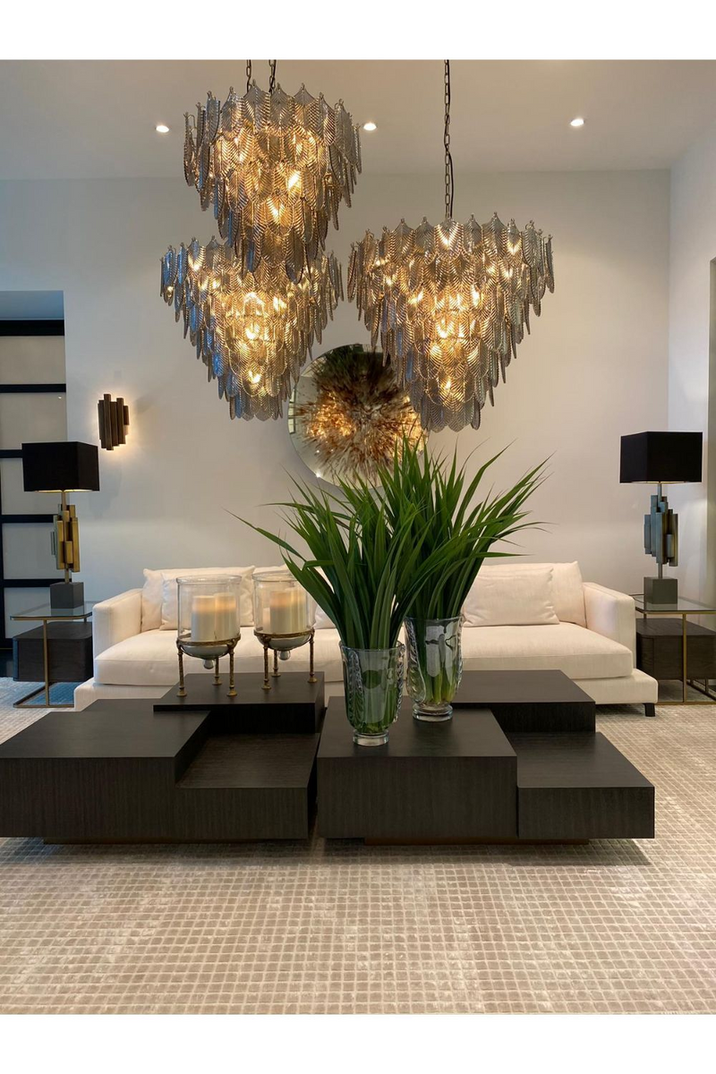 Smoked Glass Layered Chandelier | Eichholtz Verbier L | OROA TRADE